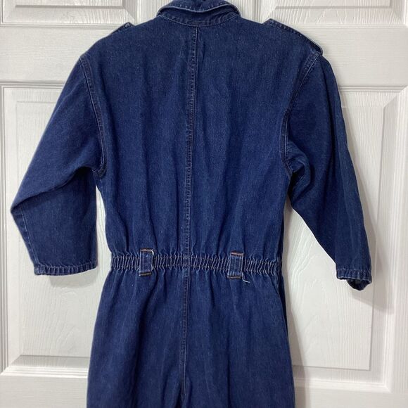 Power Brand Denim Jumpsuit Coverall Size 8 Blue - Picture 5 of 16